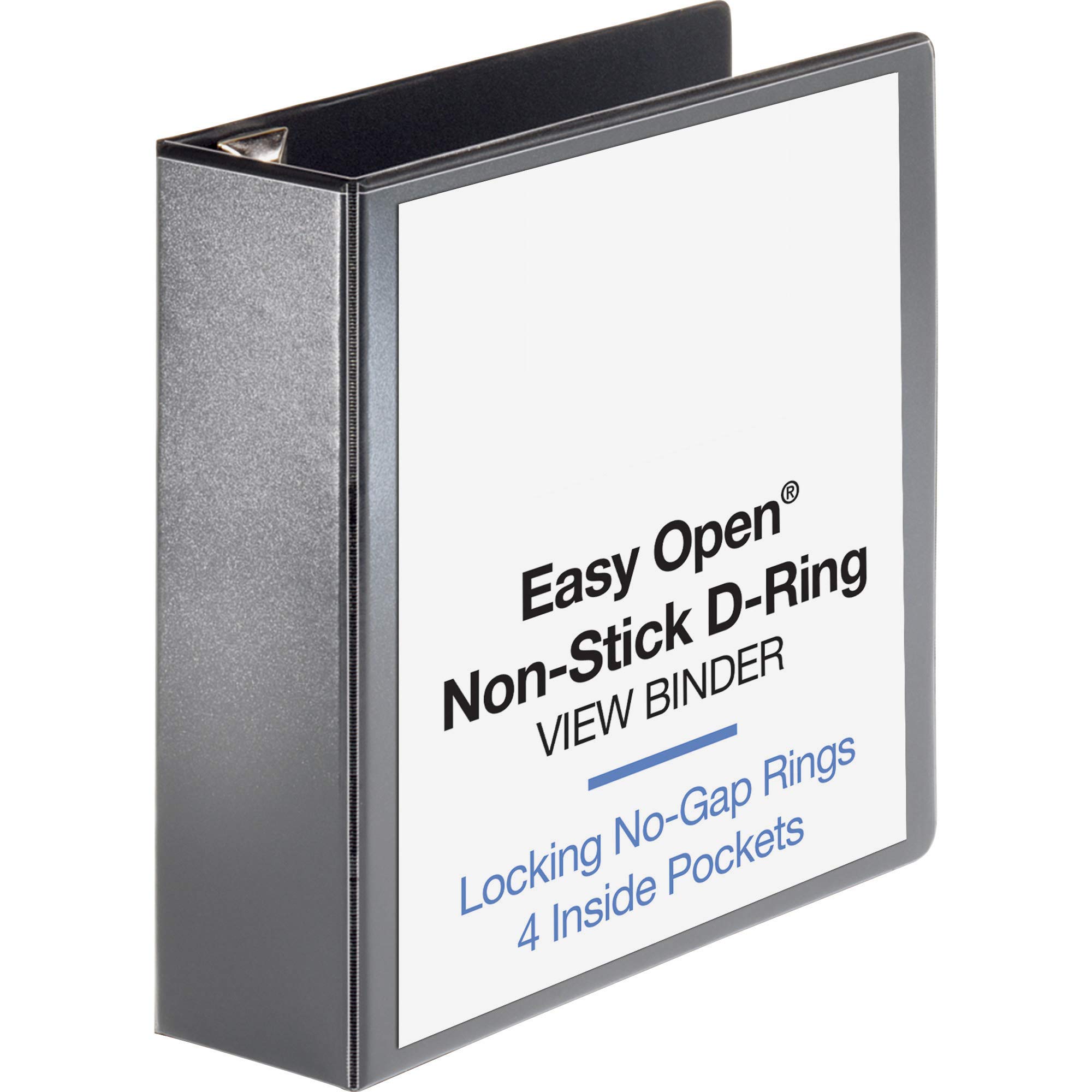Business Source 3-Inch Locking D-Ring View Binder - Heavy Duty Presentation Binder for Office, School & Document Organization (Black) - Perfect for Reports, Presentations & Professional Organizing