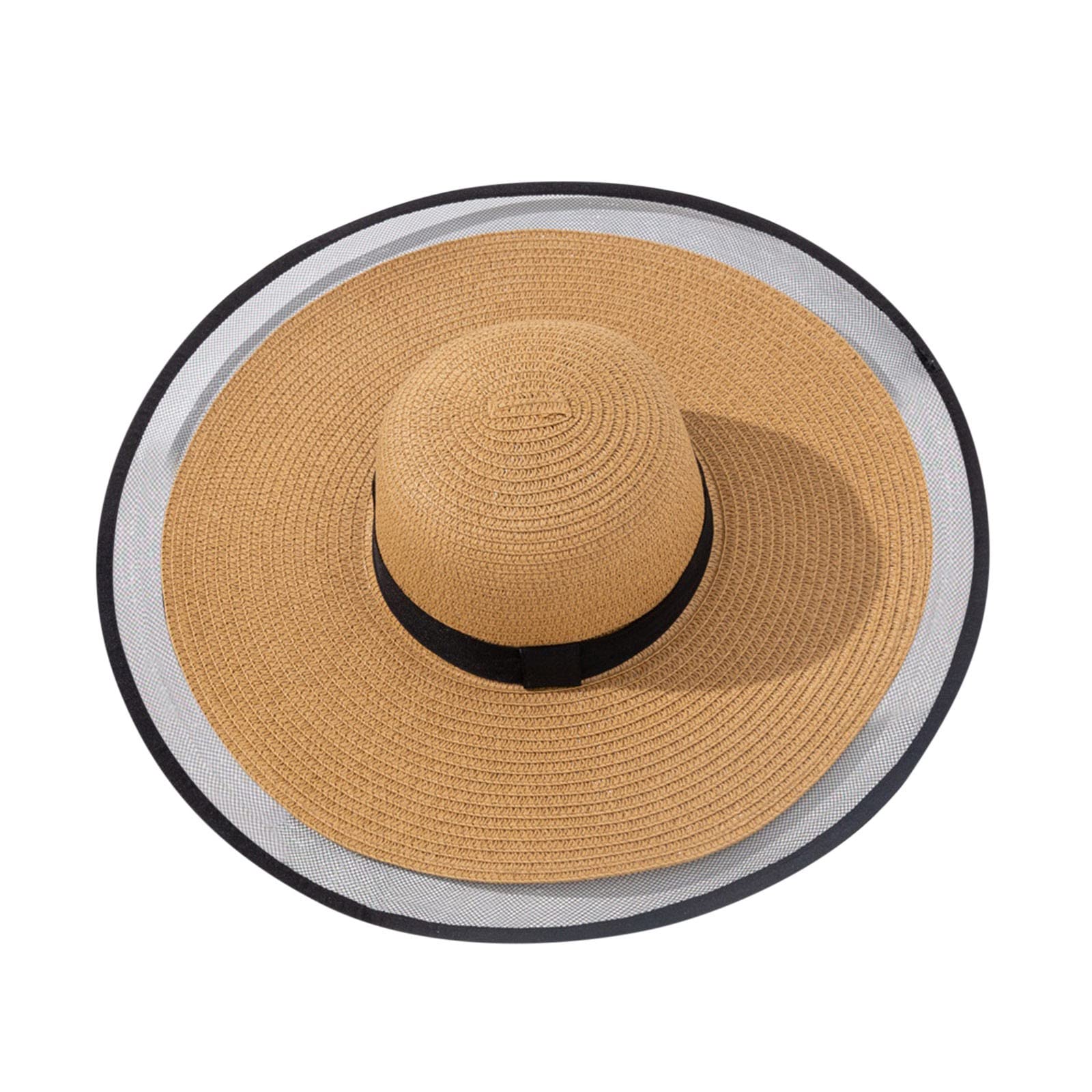 Women's Fashion Mesh Sun Hat - Breathable Floppy Beach Hat for Vacation, Garden & Outdoor Activities - UV Protection Wide Brim Cap for Women & Men