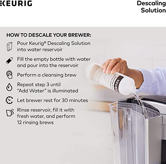 Keurig Descaling Solution KU6040579 - Coffee Maker Cleaner for Keurig K-Cup Brewers | Perfect for Home & Office Use