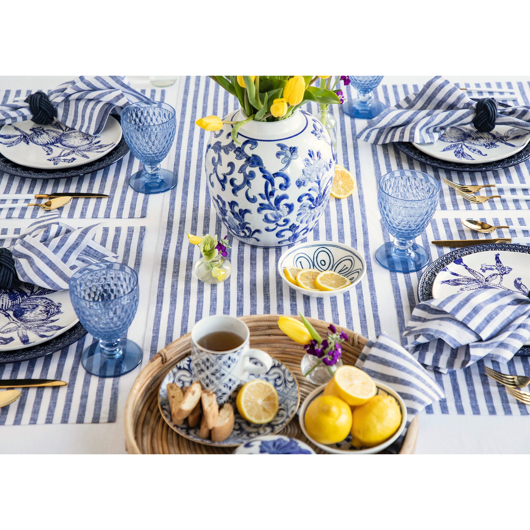 Amalfi Stripe Table Runner - 16 Inch & 18 Inch Wide - Perfect for Dining Tables, Buffets, and Holiday Decor - On Sale Now