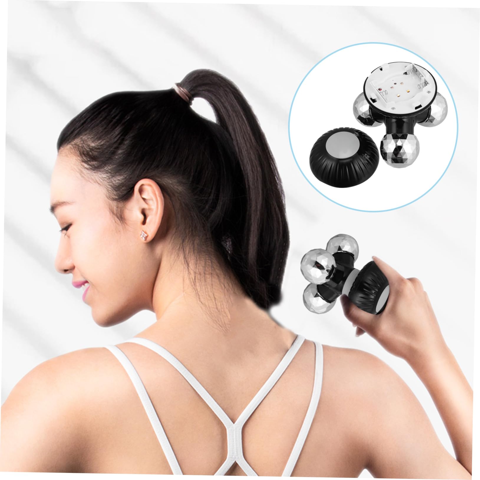 Beaupretty 2 Pack Electric Massager - Ergonomic Shoulder, Back, Neck & Foot Massager with Acupuncture Nodes, Battery Powered for Pain Relief - Perfect for Home, Office & Travel Use