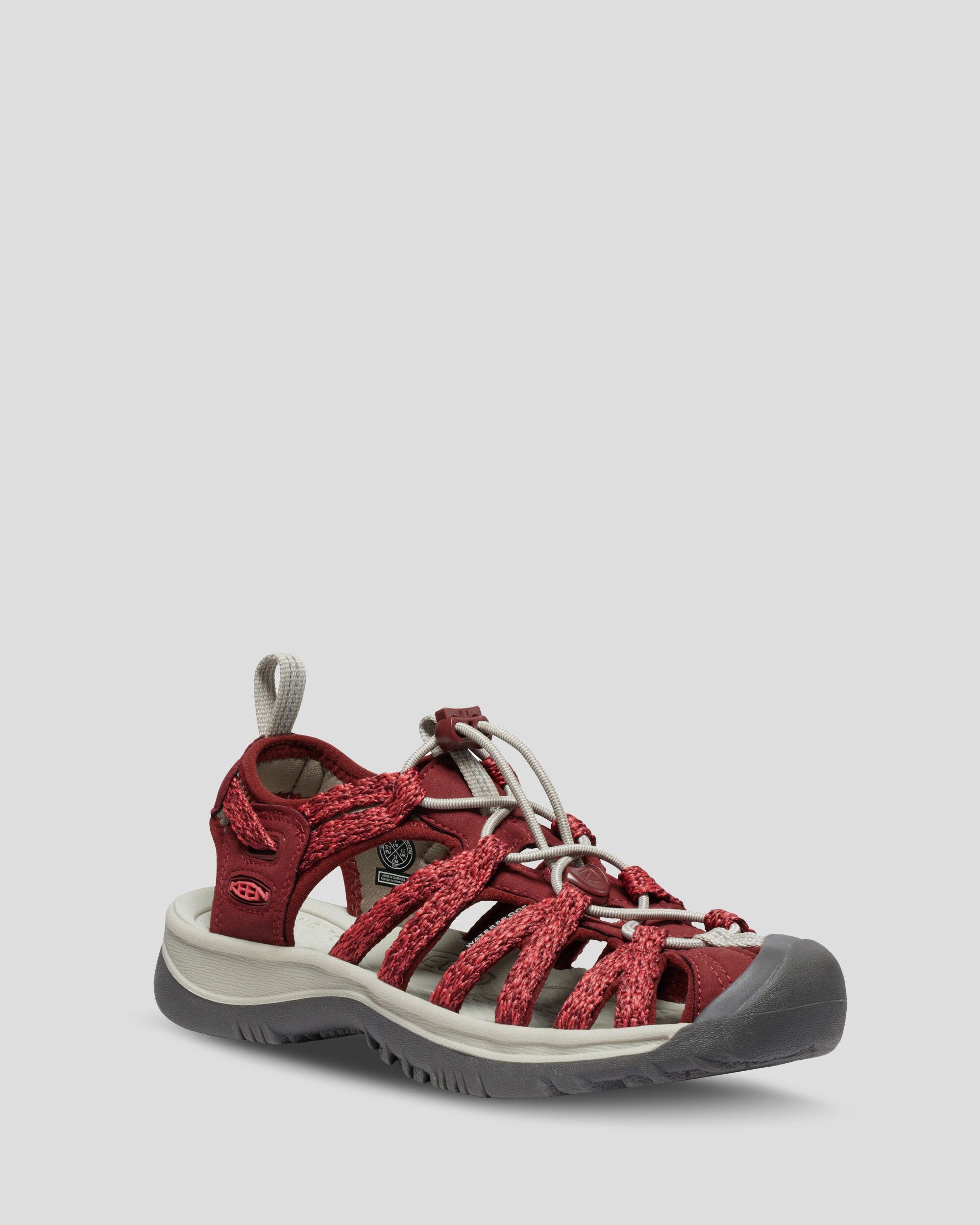 Keen Whisper Sandals for Women - Cayenne/Fired Brick | Comfortable Hiking & Outdoor Adventure Sandals | Perfect for Beach, Trail & Summer Travel