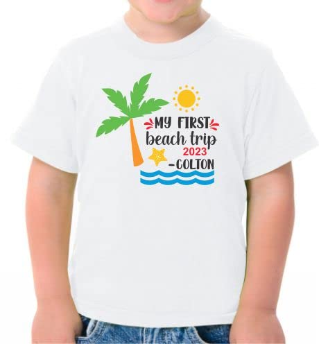 My First Beach Trip Baby Bodysuit - Soft Unisex Infant Onesie for Boys & Girls - Perfect for Beach Outings, Family Photos & Summer Vacations
