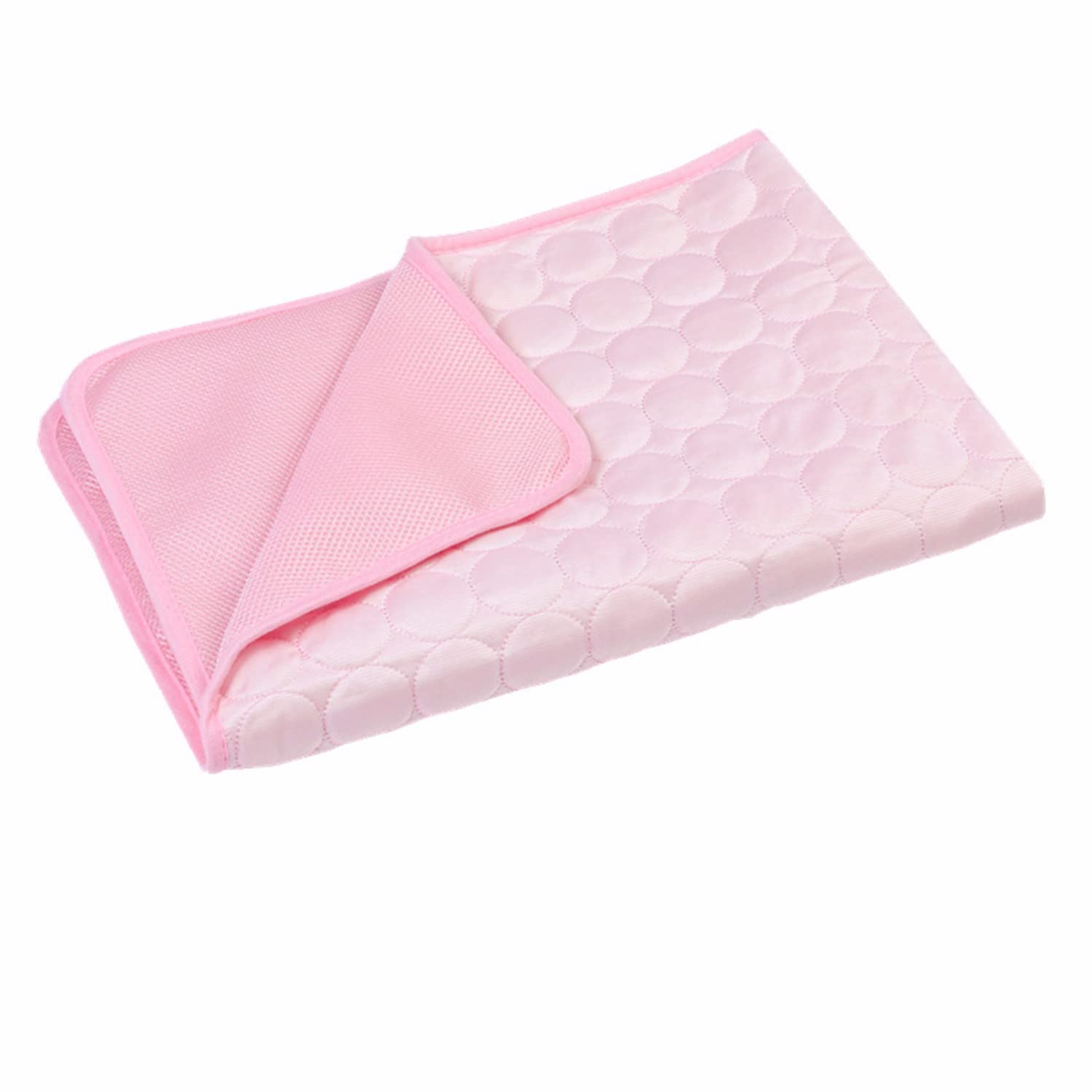 JTWMY Dog Cooling Mat - Breathable Ice Silk Cooling Pad for Pets, Portable & Washable Pet Blanket for Dogs - Ideal for Kennel, Sofa, Bed & Floor - Pink 150x100cm - Perfect for Summer Heat Relief & Indoor/Outdoor Use