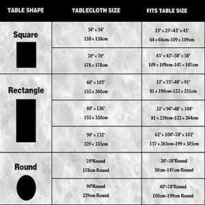GEFEII 60x102 Inch Polyester Tablecloth for Wedding, Banquet & Picnic Decor