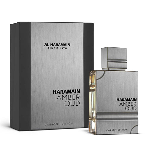 Al Haramain Amber Oud Carbon 60ml EDP for Men - Premium Long Lasting Oriental Woody Fragrance - Perfect for Date Night, Special Occasions & Evening Wear