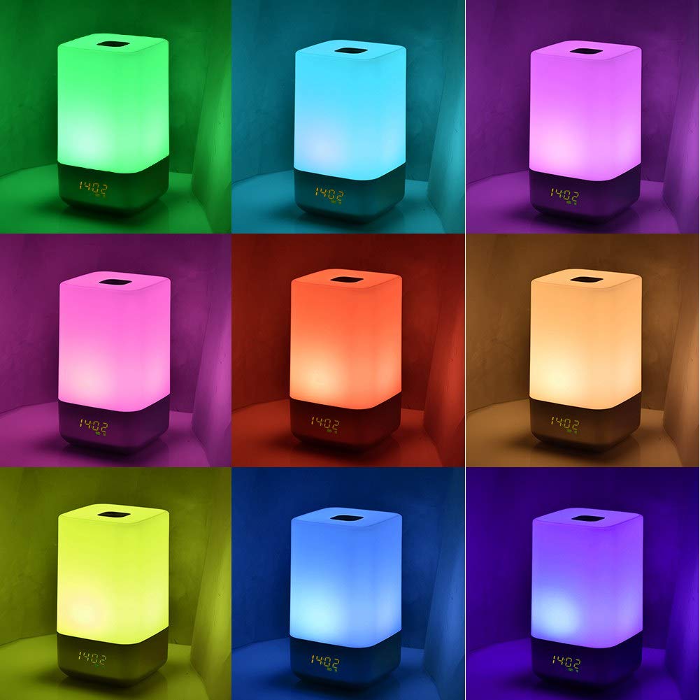 Wake-Up Light Alarm Clock with Sunrise Simulation - USB Rechargeable Bedside Lamp, 5 Natural Sounds & Adjustable Brightness for Gentle Morning Wake-Up & Relaxation