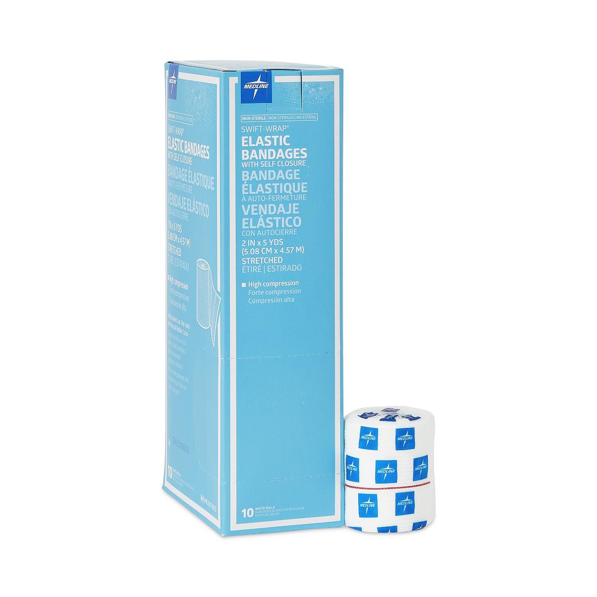 Swift Wrap Elastic Bandages for Sports & Medical Use - Adjustable Compression Support for Ankle, Wrist & Knee - Various Sizes Available
