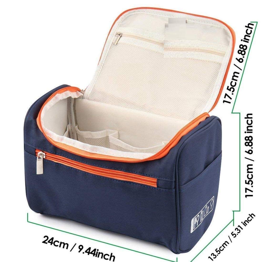 MK Zone Extra Large Multifunctional Travel Bag - Waterproof Makeup Organizer & Cosmetic Case with Hook, Perfect for Women's Travel, Home Storage & Grooming Kit (Multi-Colored) | Ideal for Air Travel, Gym, Beach & Daily Organization
