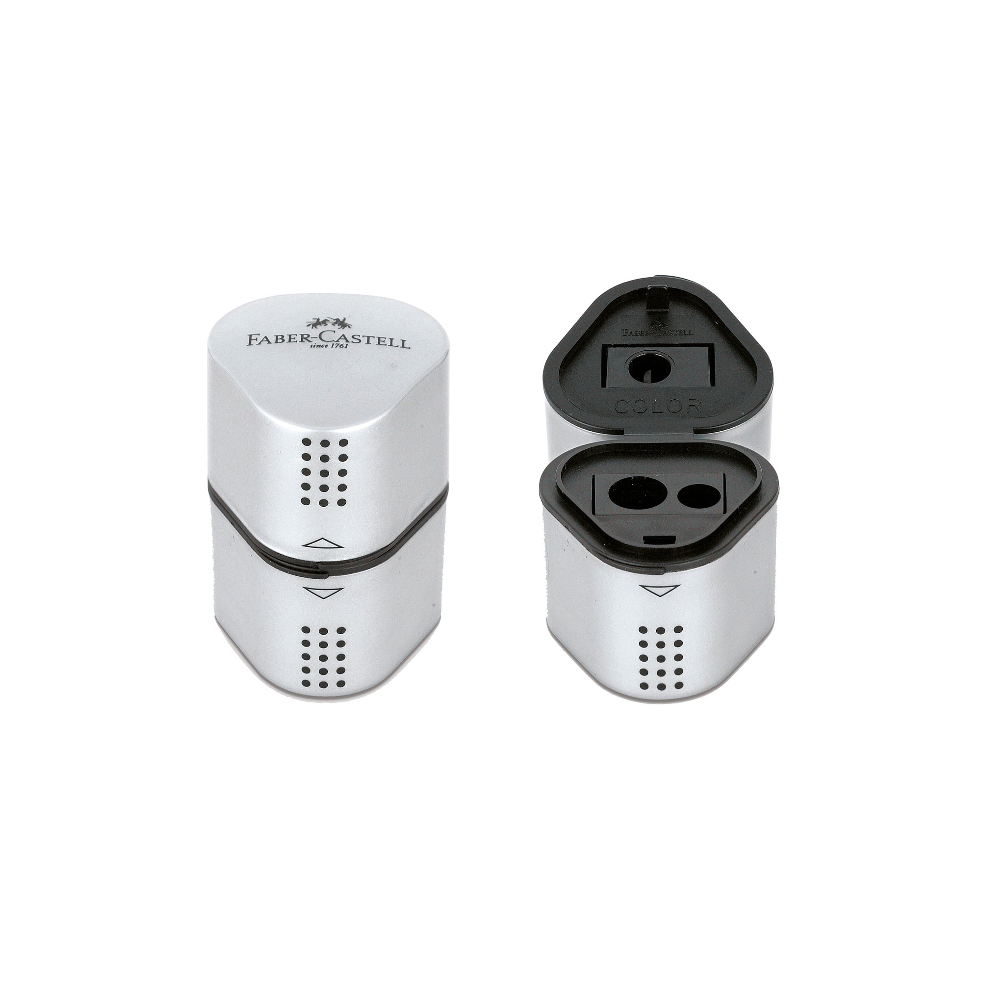 Premium 3-Hole Pencil Sharpener - Heavy Duty Metal Design for School, Office & Art Supplies - Perfect for Classroom, Homework & Sketching