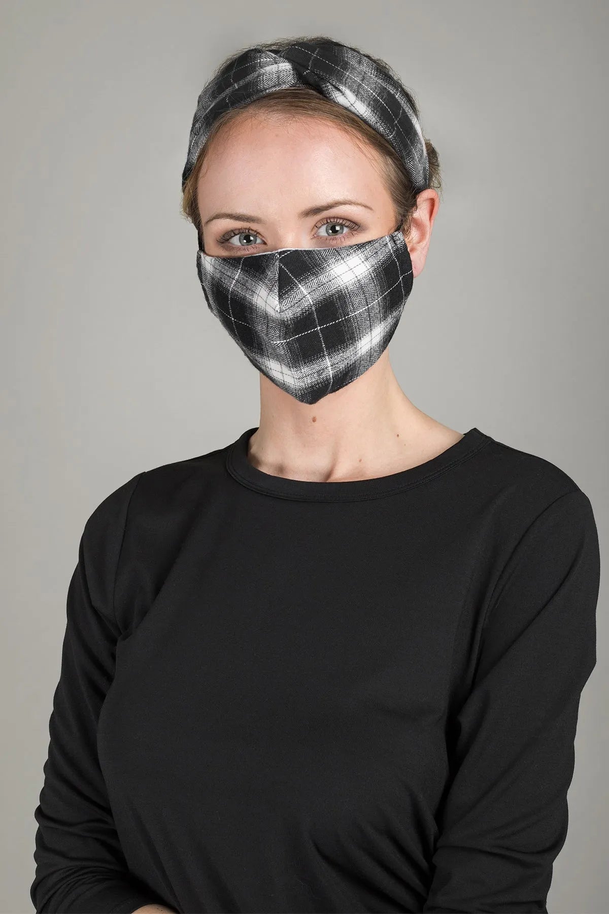 Reusable Face Mask, Scrunchie & Headband Set - 3-Piece Combo for Women | Gym, Yoga, Running & Daily Wear