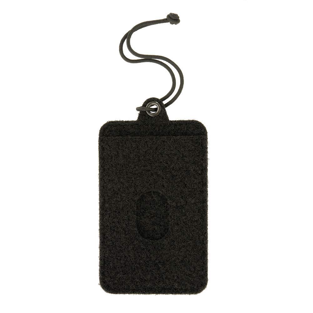 M-Tac Tactical ID Card Holder & Patch Organizer with Hook Loop Fastener & Drawstring - Black | Military, Police, Outdoor Gear for Badges, Accessories & Equipment Storage