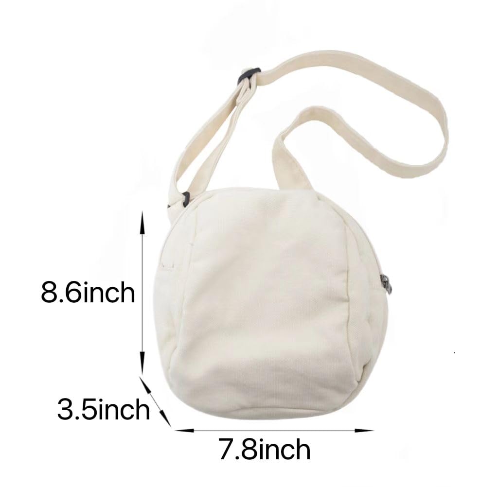 Mini Canvas Crossbody Bag for Men & Women - Small Shoulder Purse & Messenger Satchel - Holds Phone, Passport & Essentials - Perfect for Travel, Shopping & Everyday Use