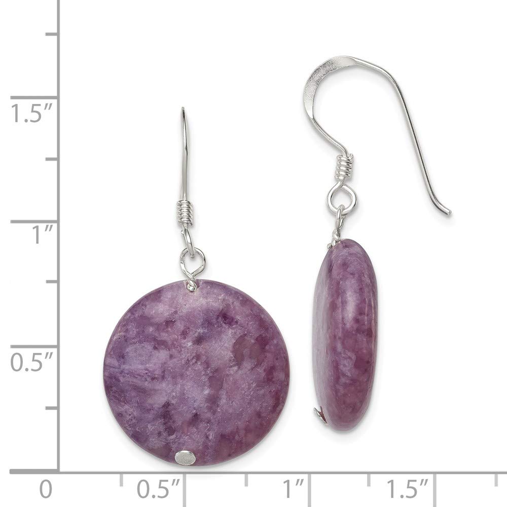 925 Sterling Silver Purple Lepidolite Earrings for Women – Healing Crystal Jewelry for Stress Relief & Positive Energy | Perfect for Gifts, Meditation & Everyday Wear