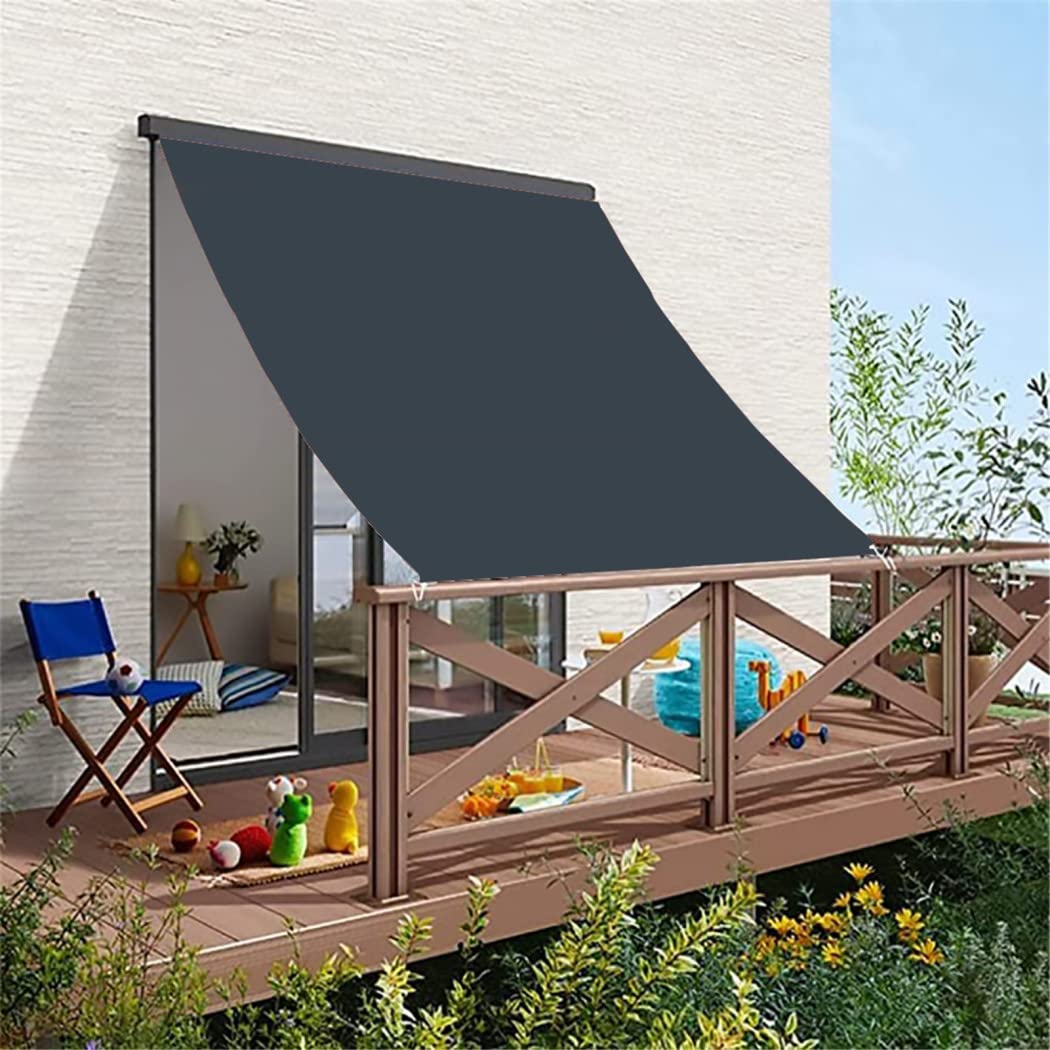 13' x 26' Waterproof Sun Shade Sail - 95% UV Block Outdoor Canopy with Hardware Kit - Dark Gray Oxford Cloth Awning for Patio, Garden & Backyard Sun Protection | Perfect for Poolside, Deck & Outdoor Relaxation