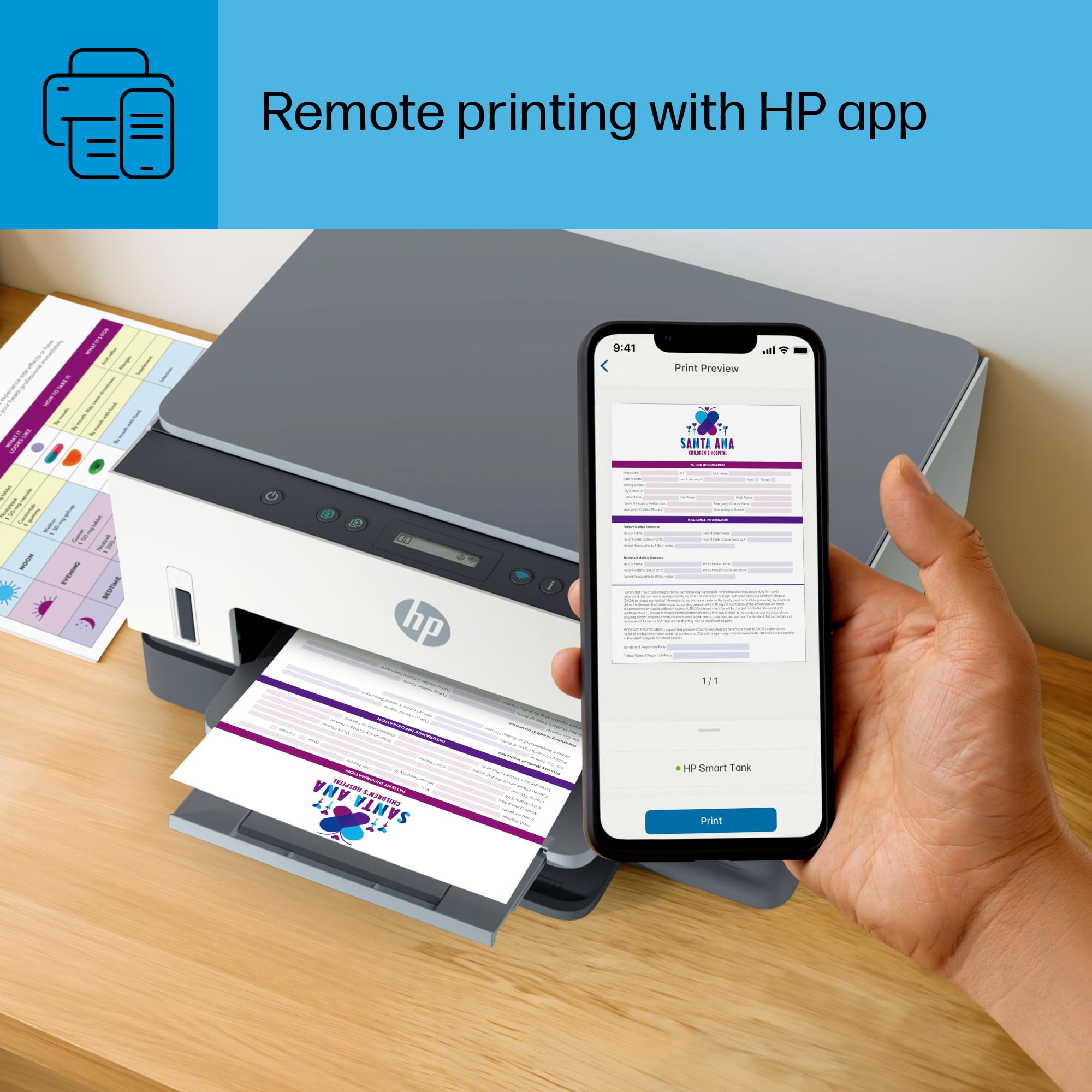 HP Smart-Tank 6001 Wireless All-in-One Ink Tank Printer - Cartridge-Free with 2 Years of Ink, Mobile Print/Scan/Copy (2H0B9A) - Perfect for Home Office & Small Business Printing Needs