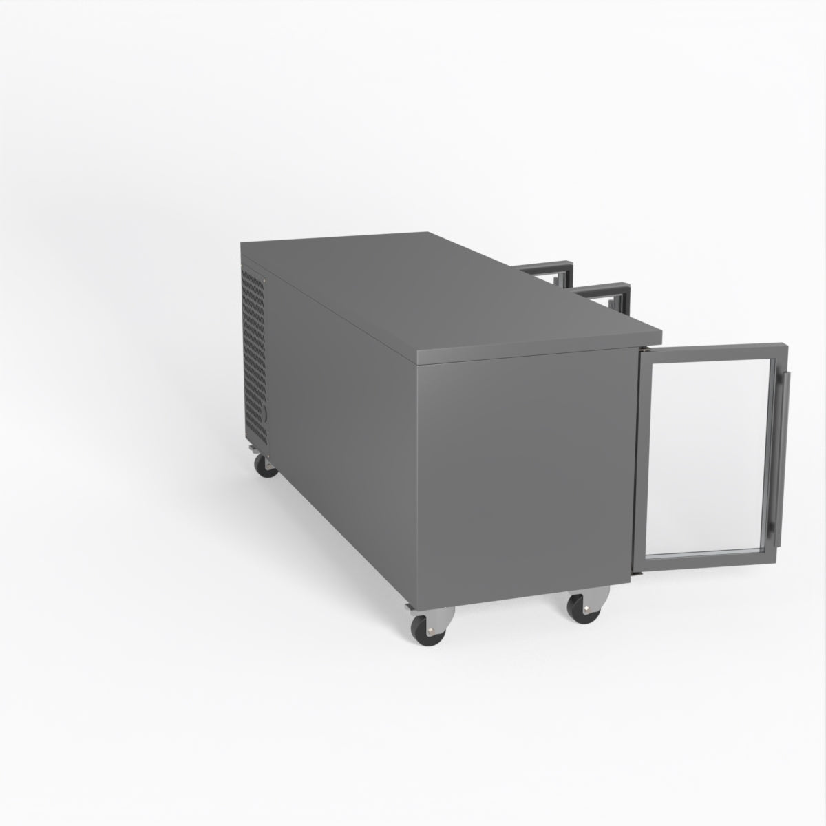 Commercial Glass Door Refrigerator - 3 Door Under Counter Display Fridge with 700mm Depth for Restaurants, Cafes & Retail Stores