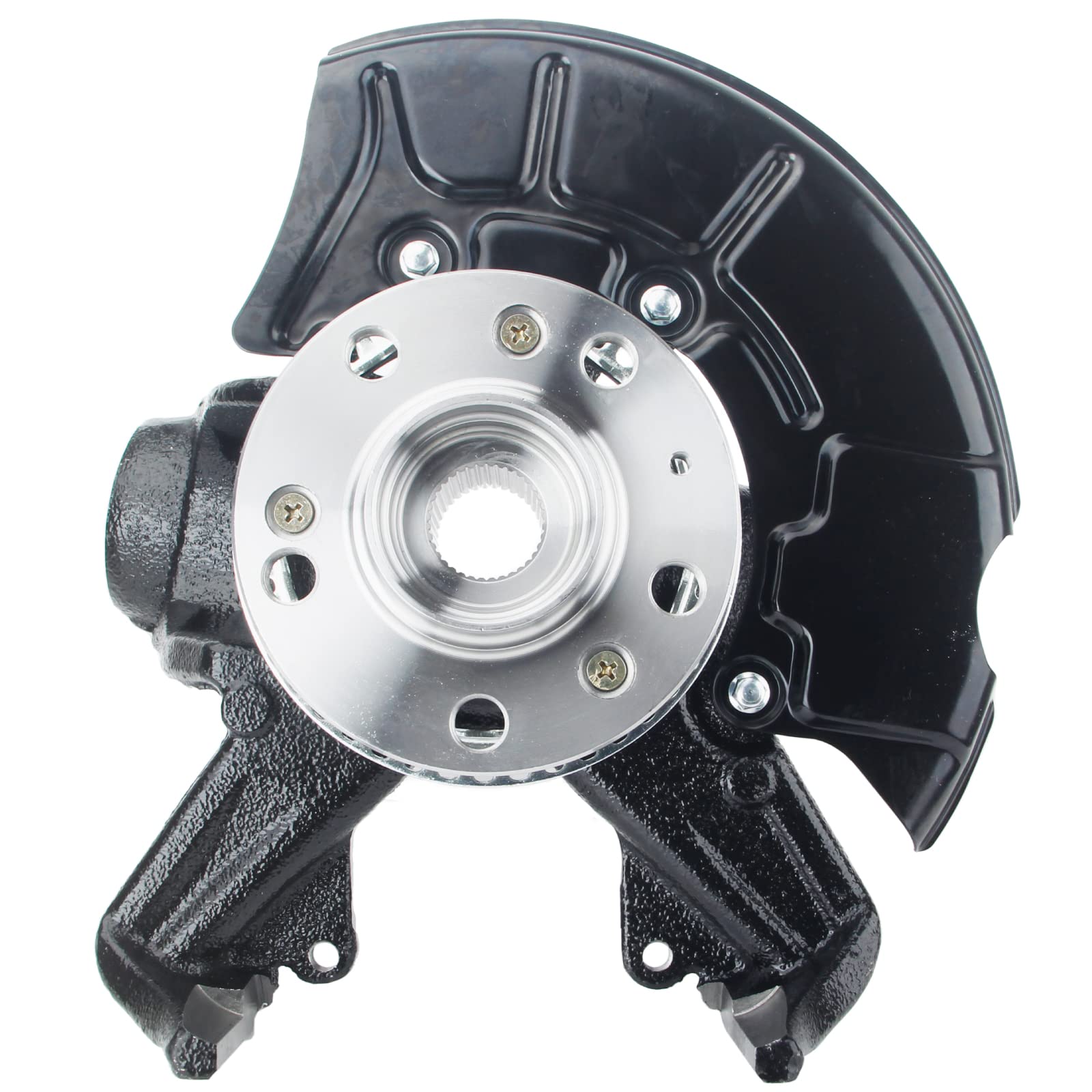 Steering Knuckle Wheel Hub Bearing Assembly - Front Left Driver Side for VW Beetle 1998-2010, Golf 1999-2006 & 2010, Jetta 1999-2005 | Part# 698-375 | Easy DIY Installation & Smooth Ride Replacement
