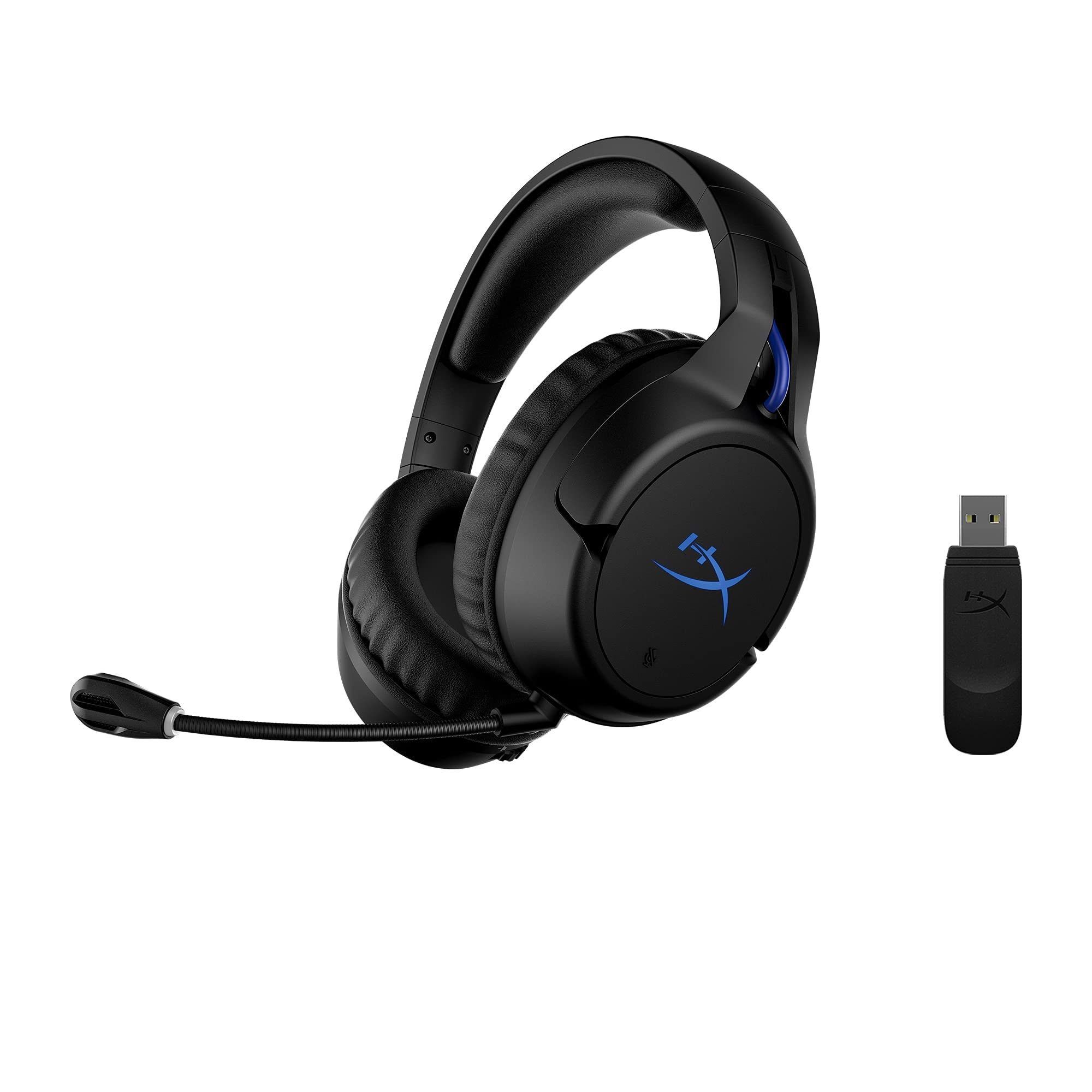 HyperX Cloud Flight Wireless Gaming Headset for PS5, PS4, PC - 30H Battery Life, Memory Foam Ear Cushions, Noise-Cancelling Mic with LED Mute (Renewed) - Perfect for Competitive Gaming & Long Streaming Sessions