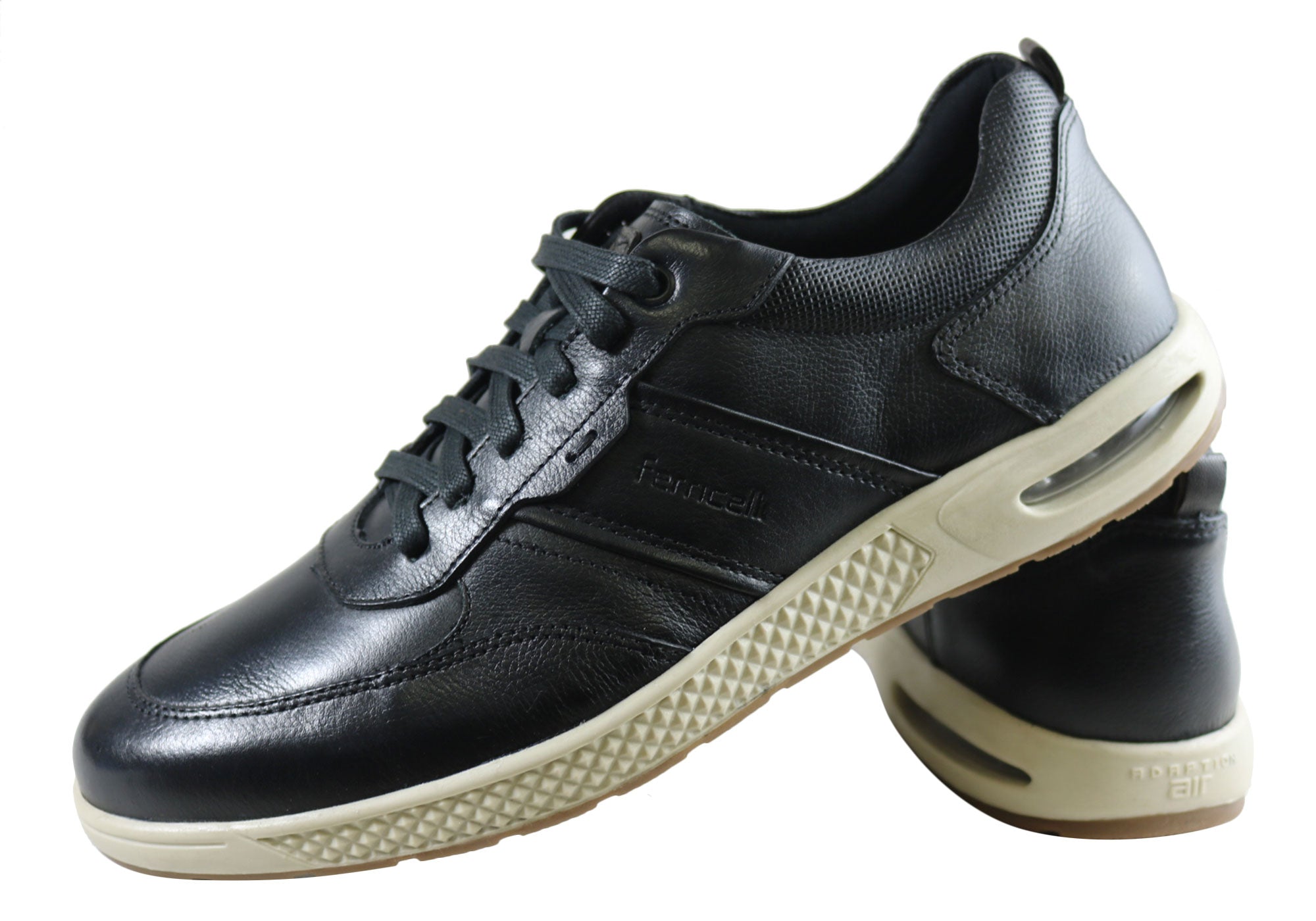 Ferricelli Shawn Men's Genuine Leather Lace-Up Casual Shoes - Handcrafted in Brazil - Comfortable & Stylish for Work, Travel & Everyday Wear