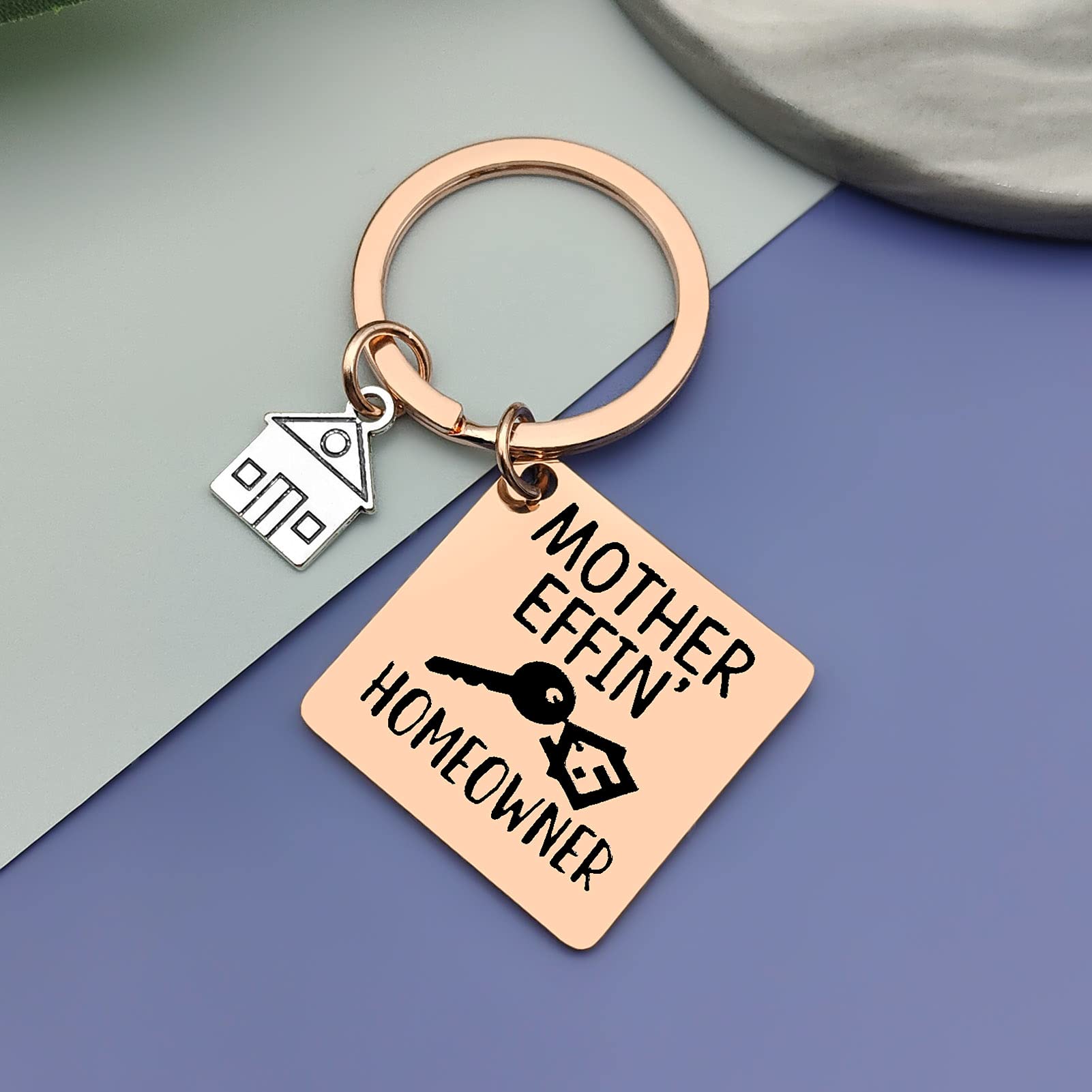 Vadaka Funny Housewarming Gifts for New Homeowners - First Home Keychain Jewelry, Realtor Closing Gifts & Moving-In Key Chain (Perfect for Housewarming Parties, New Home Celebrations & Realtor Appreciation Gifts)