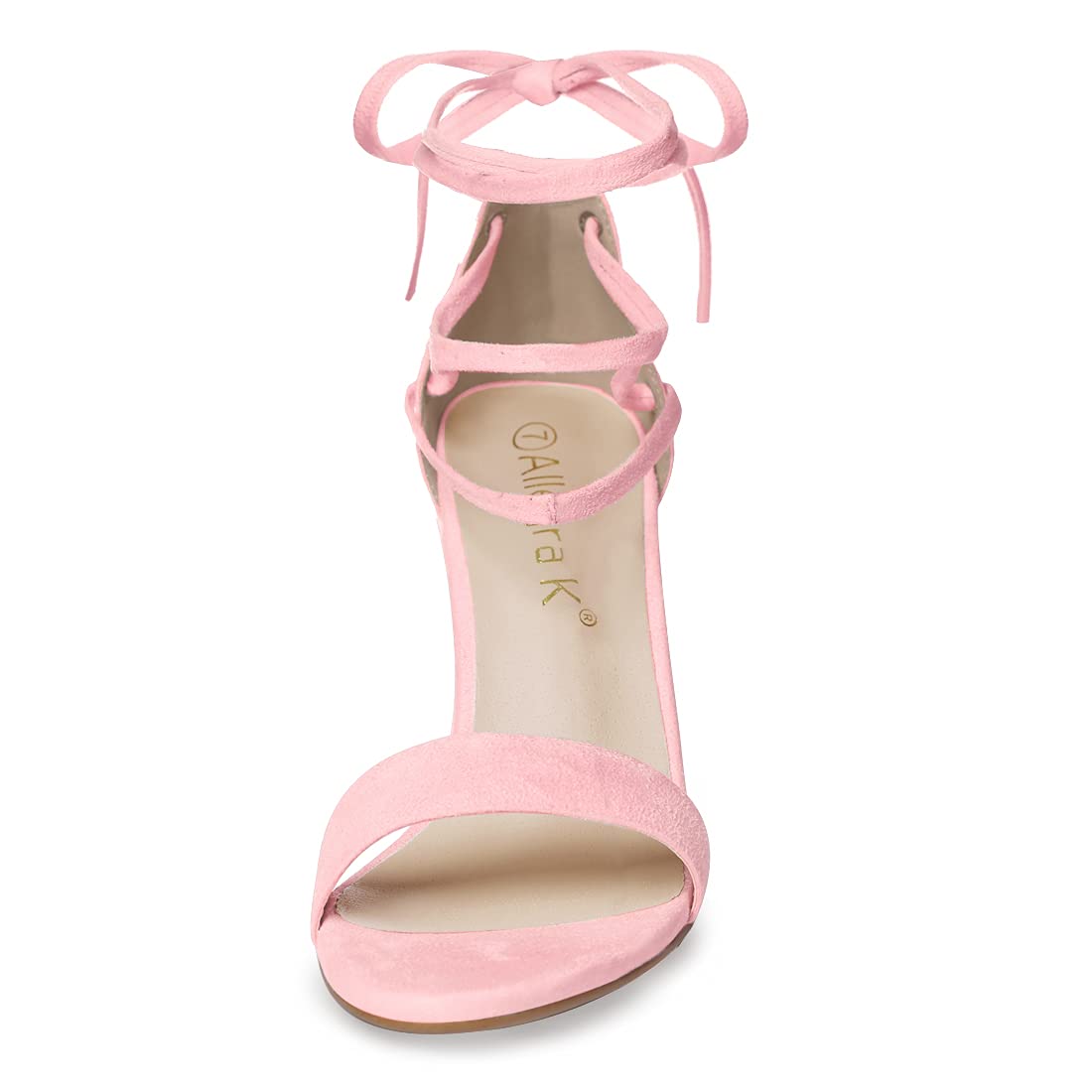 Allegra K Women's Strappy Chunky Heel Sandals with Tie-Up Detail - Perfect for Weddings, Parties & Summer Outfits