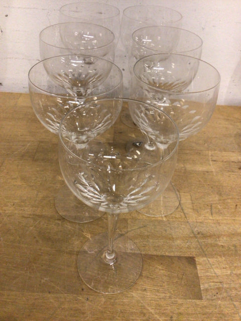Orrefors Prelude Clear White Wine Glasses - Set of 7, 5 7/8 Inch Tall - Premium Crystal Glassware for White Wine, Champagne & Cocktails - Perfect for Dinner Parties, Weddings & Home Entertaining