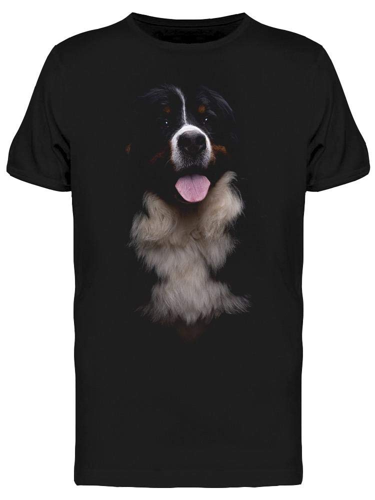 Saint Bernard Portrait T-Shirt for Men - Casual Graphic Tee for Dog Lovers & Pet Owners