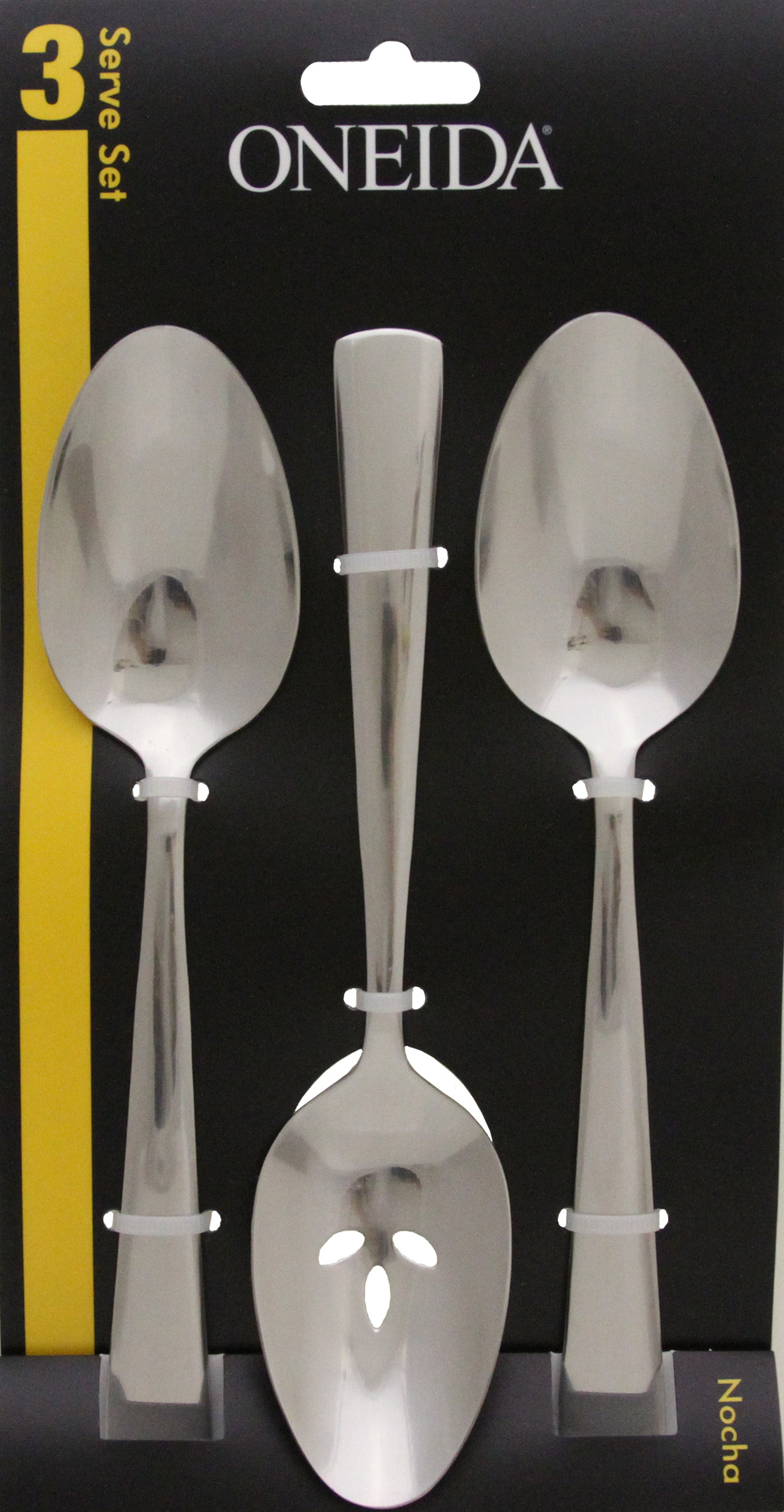 Nocha 3-Piece Stainless Steel Serving Spoons Set - Elegant Tableware for Dinner Parties, Buffets & Family Gatherings