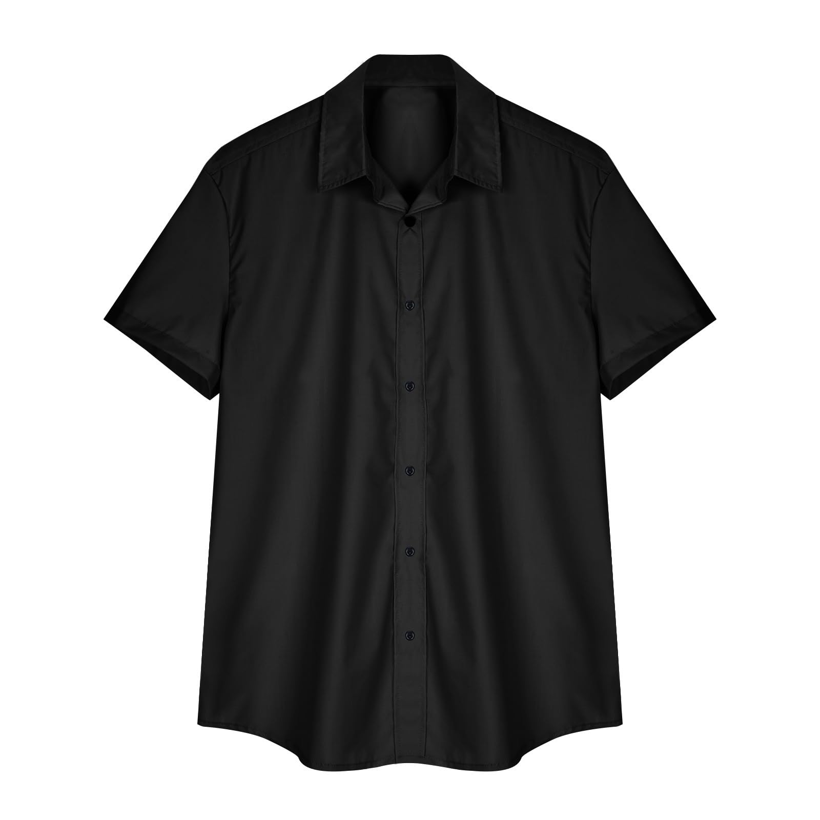 Men's Short Sleeve Dress Shirts - Button Down Wrinkle Free Business Casual Shirts for Summer & Office Wear | Premium Work Blouse Tops 2024 | Perfect for Business Meetings, Office Work & Smart Casual Outfits