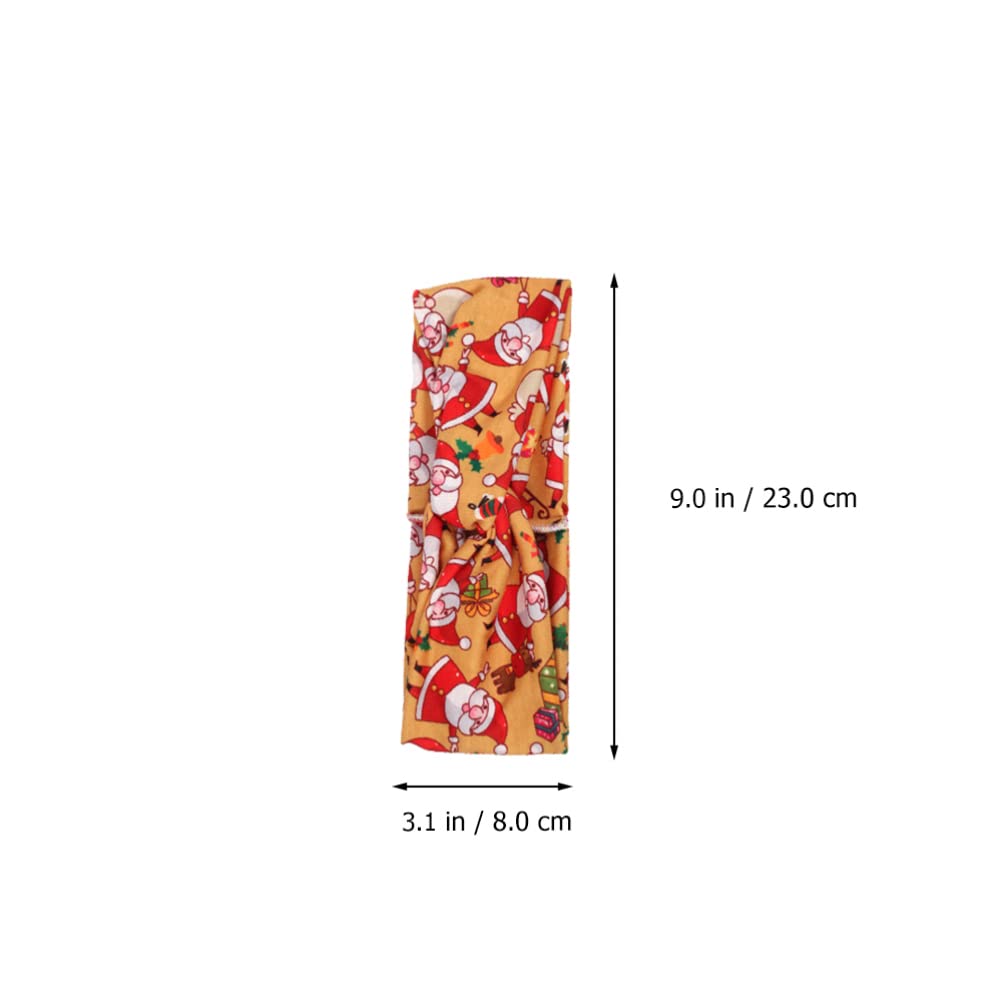 Lurrose 8-Piece Christmas Stretchy Headband Set - Santa Claus & Xmas Tree Printed Cross Knot Bandanas, Turban Headwraps for Women & Girls - Perfect for Holiday Parties, Family Gatherings & Festive Photos