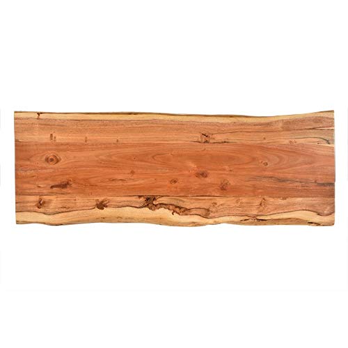 SETI Live Edge Wooden Console Table - Natural & Black Finish - Perfect for Entryway, Living Room, or Hallway Decor