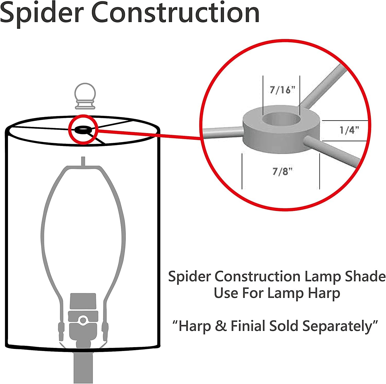 Aspen Creative 34003A Transitional Scallop Bell Spider Lamp Shade - 16