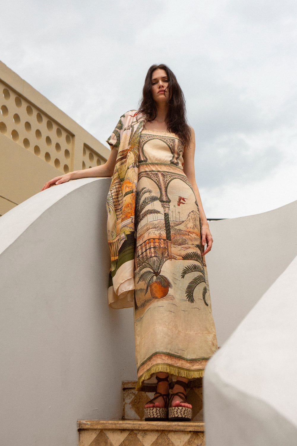 Elegant Harem Shawl - Soft & Lightweight Scarf for Women - Perfect for Boho Fashion, Beach Cover-Up, and Evening Outfits