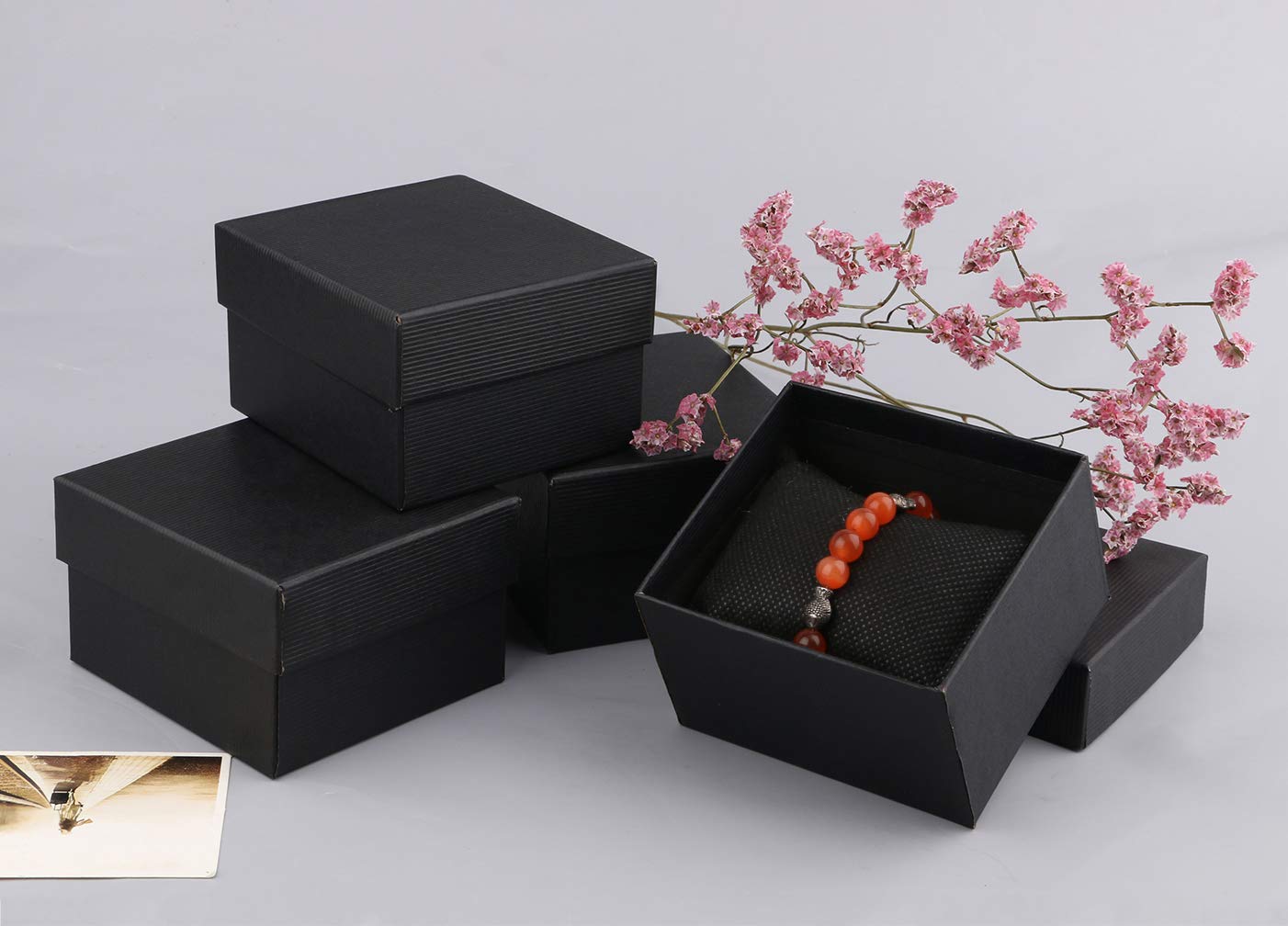 Premium 12-Pack Black Watch Gift Box Set with Pillow Cushion - 3.3