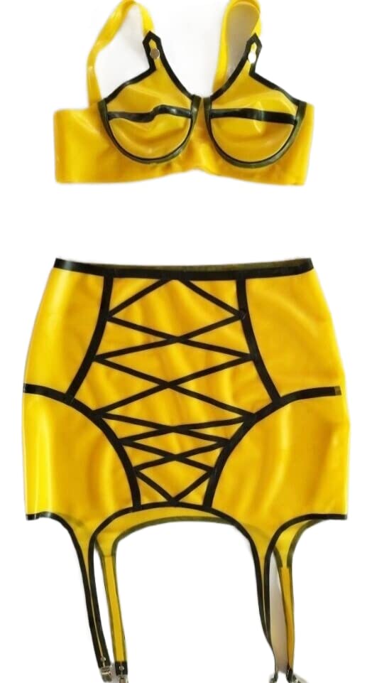 Sexy Latex Rubber Bikini Set - High Waist Thong & Bra for Women - Perfect for Pool Party, Beach Vacation & Boudoir Photography