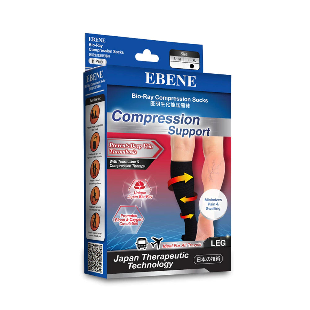 Ebene Bio Ray Compression Socks for Women & Men - Medical Grade 20-30 mmHg Support for Circulation, Running, Travel & Recovery - Best for Nurses, Athletes & Long Flights