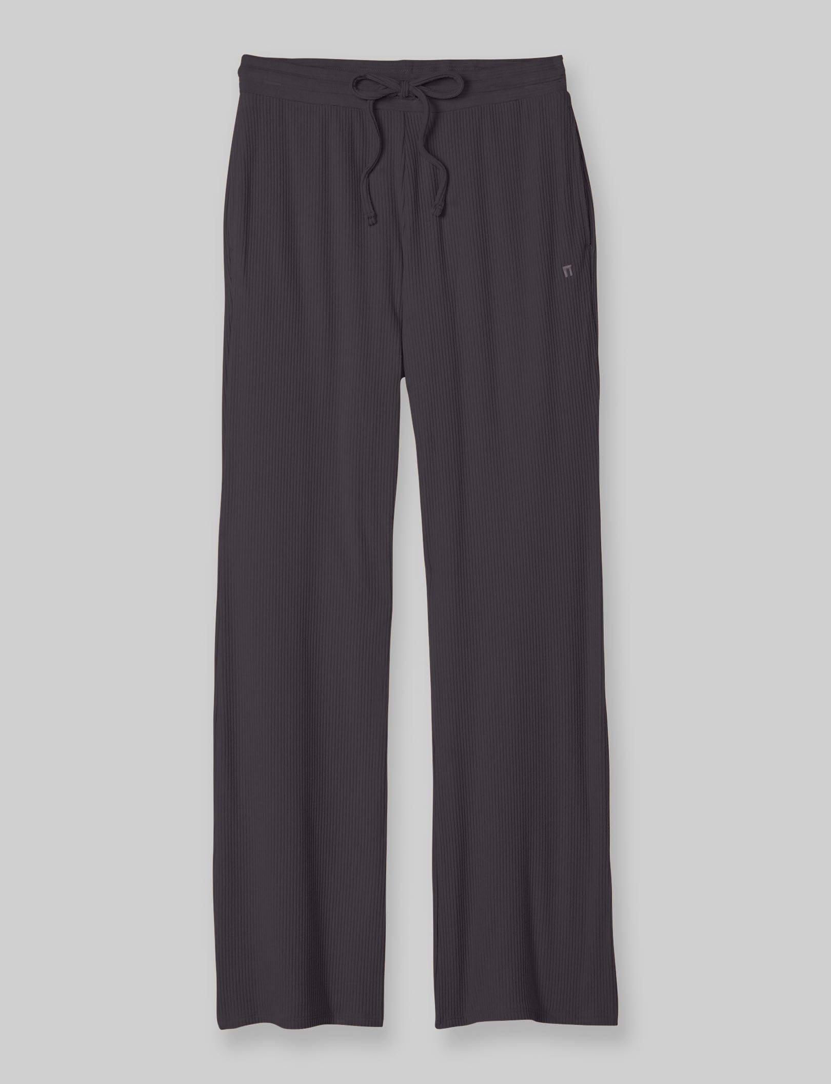 Women's Zen Ribbed Pants - High Waisted Stretchy Lounge Pants for Yoga, Meditation & Relaxation at Home