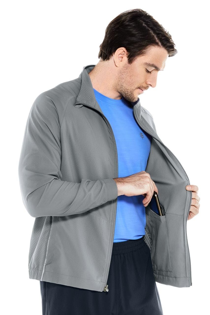 Coolibar UPF 50+ Men's Sun Protective Outpace Sport Jacket - Lightweight Breathable UV Protection for Hiking, Running & Outdoor Activities