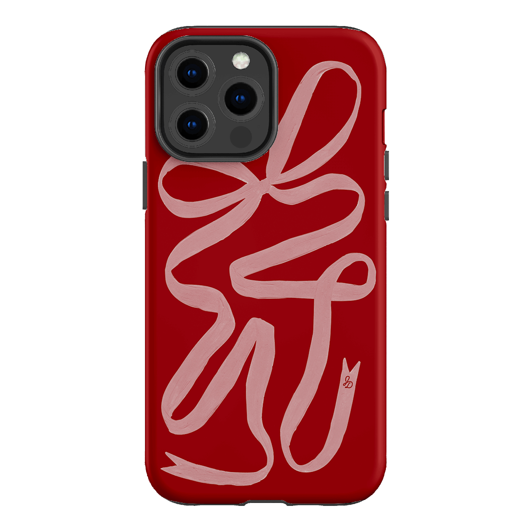 Cupid's Bow Ribbon Phone Case for iPhone & Samsung - Elegant Valentine's Day Gift for Her, Romantic Couple Accessory | Perfect for Dating, Anniversaries & Special Occasions