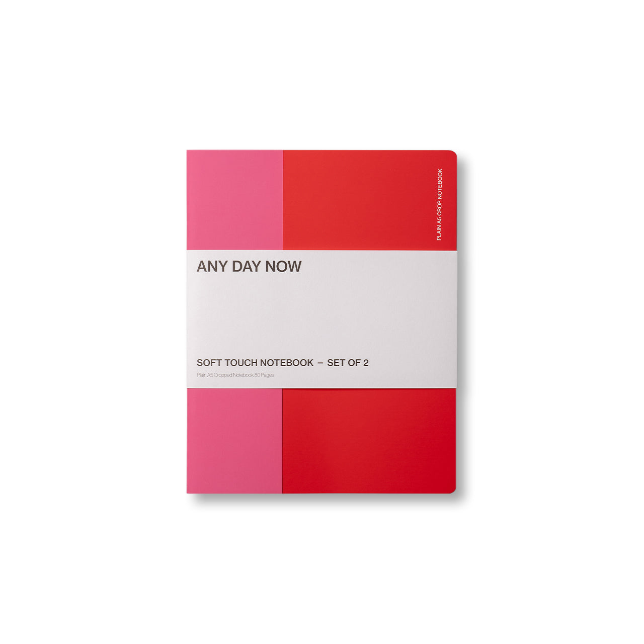 Soft Touch A5 Notebook Set of 2 - Lined & Plain Pages for Journaling, Note Taking, School & Office Use - Premium Cropped Paper for Writing & Sketching