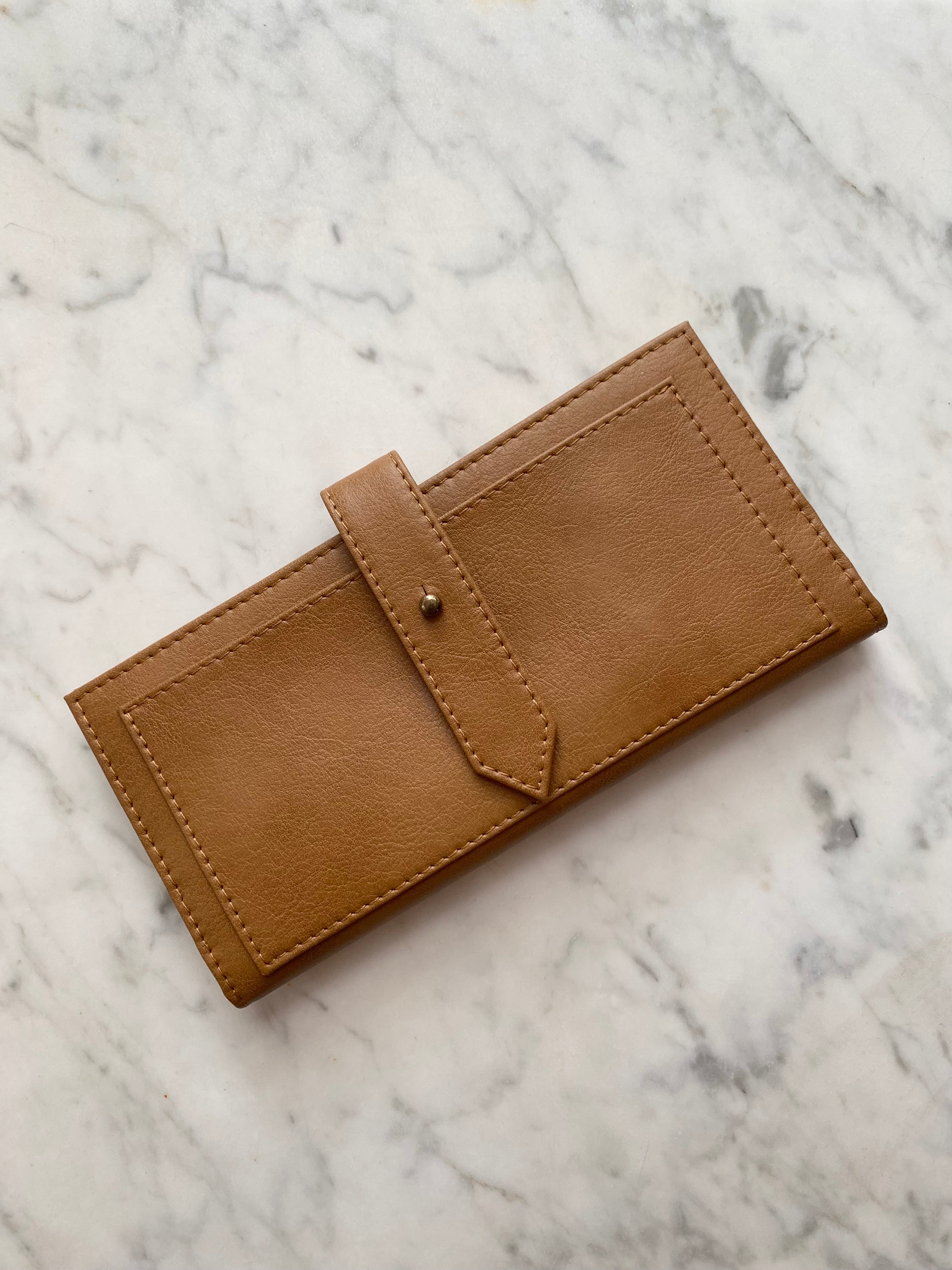 Novacas Genuine Leather Marisol Wallet in Camel - Stylish & Durable Women's Wallet for Everyday Use, Travel & Gifts
