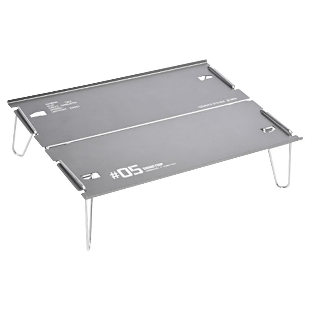 Tikhell Folding Camping Table - Portable Aluminum Alloy Picnic Table for Outdoor Camping, Hiking & Backpacking - Compact Lightweight Coffee Table for Tent, Beach & RV (Grey) | Perfect for Picnics, Tailgating & Outdoor Adventures