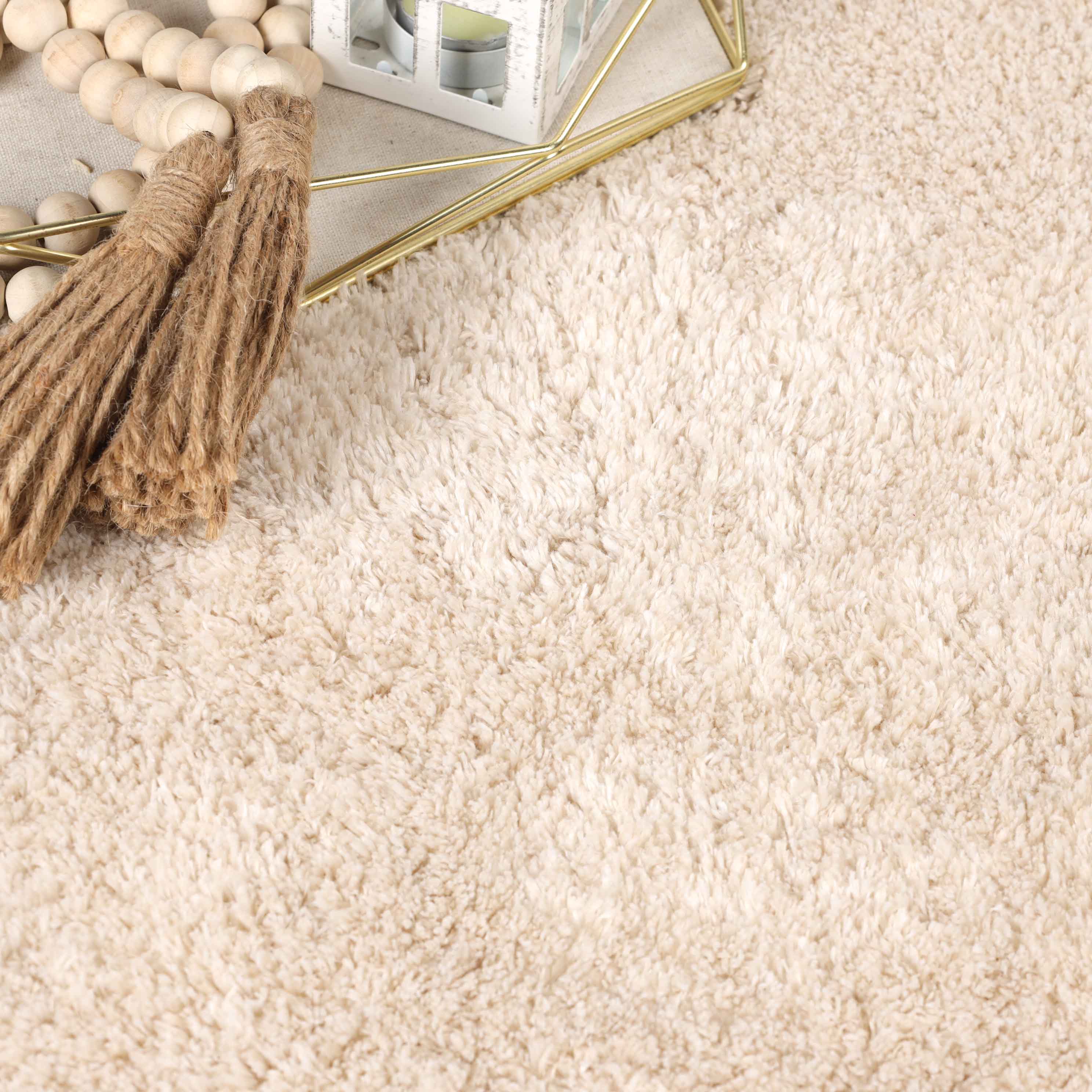 California Shag Non-Slip Solid Plush Indoor Area Rug or Runner Rug - Soft & Cozy for Living Room, Bedroom, Nursery