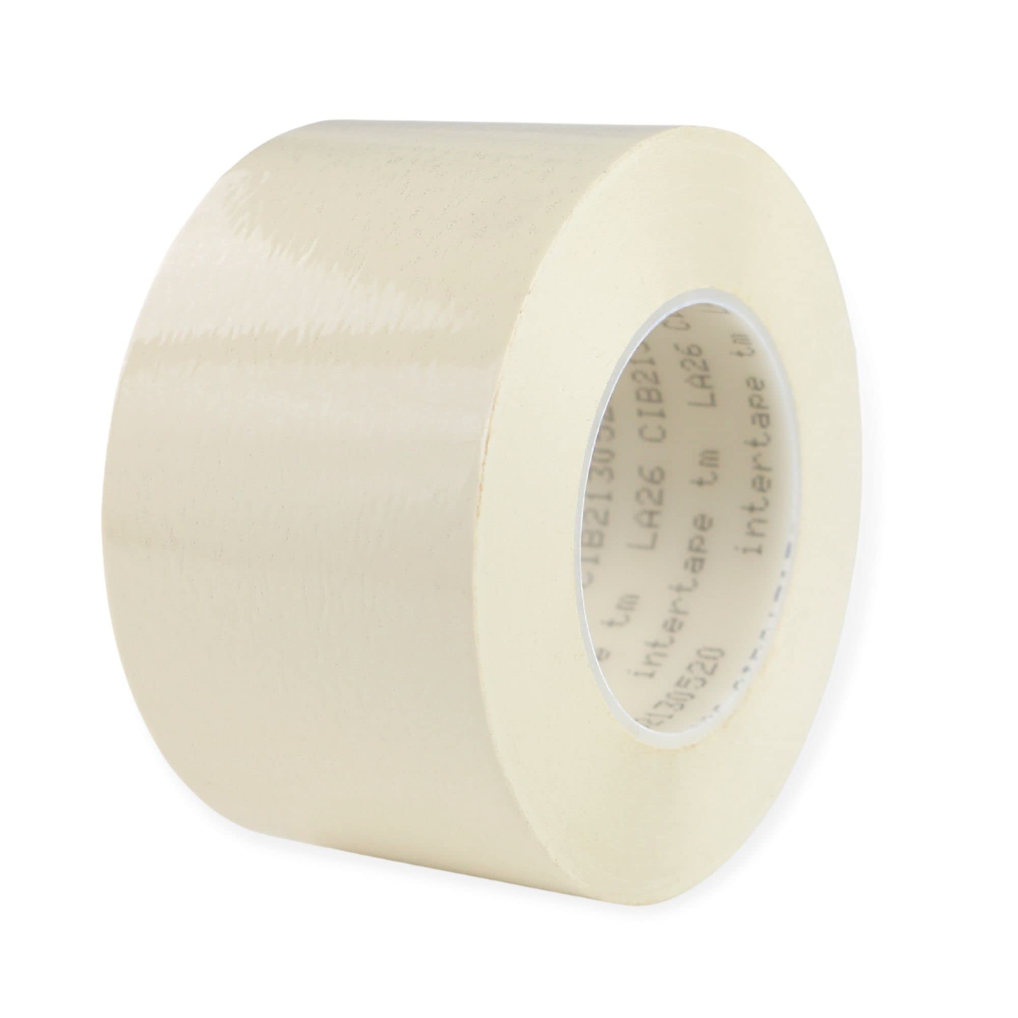 Intertape LA-26 Polyester Rope-Fiber Laminate Tape - 3 Inch (72mm) x 60 Yards - Natural Color - Heavy Duty Packaging, Shipping & Sealing - Ideal for Cardboard Boxes, Moving Supplies & Industrial Applications