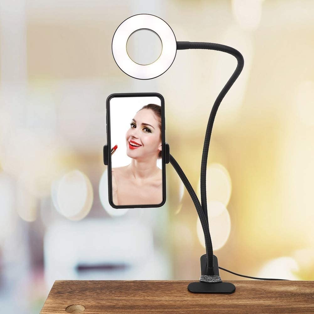 Professional LED Ring Light Holder with Adjustable Stand - Perfect for Photography, Live Streaming, and Video Lighting - Ideal for YouTube, TikTok & Zoom Meetings
