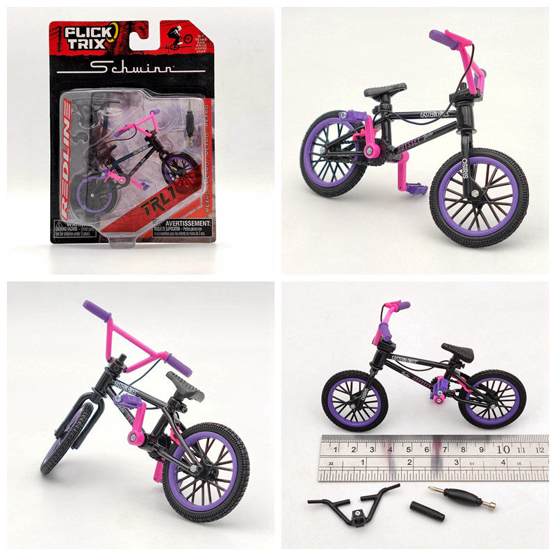 Premium FLICK TRIX Miniature BMX Finger Bike - Diecast Metal DeathTrap Bicycle Toy for Kids & Adults - Perfect Gift for BMX Lovers, Office Desk Decor & Stress Relief Fidget Toy