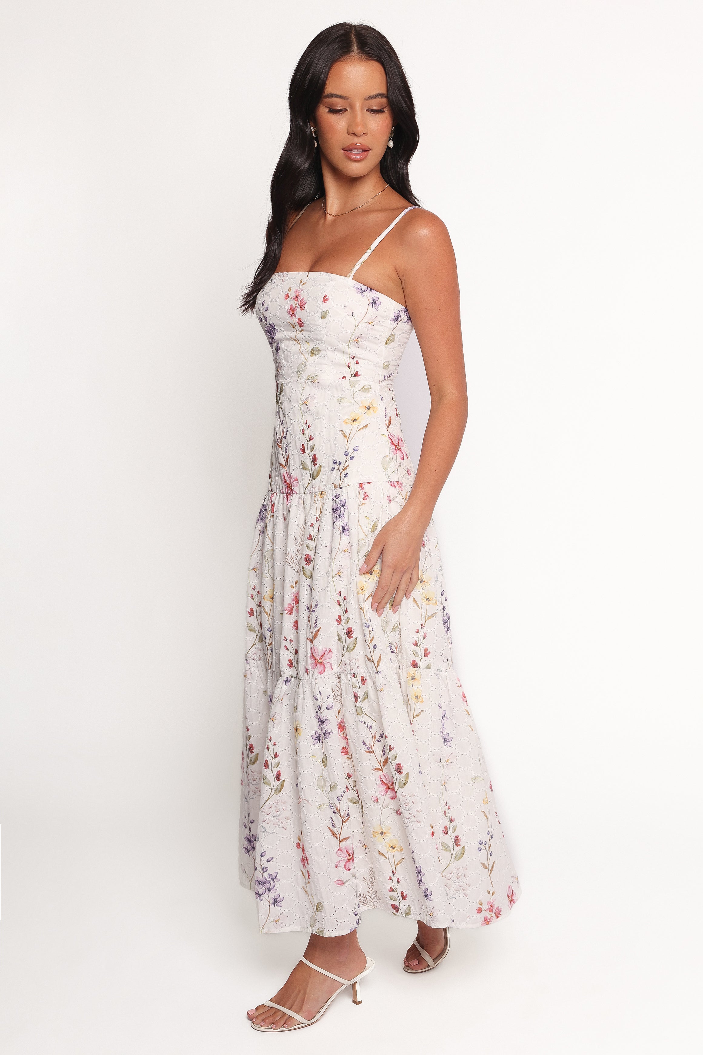 Edith Maxi Dress - Floral Print Long Summer Dress for Women, Boho Chic Beach Wedding Guest Dress, Perfect for Vacations & Outdoor Events