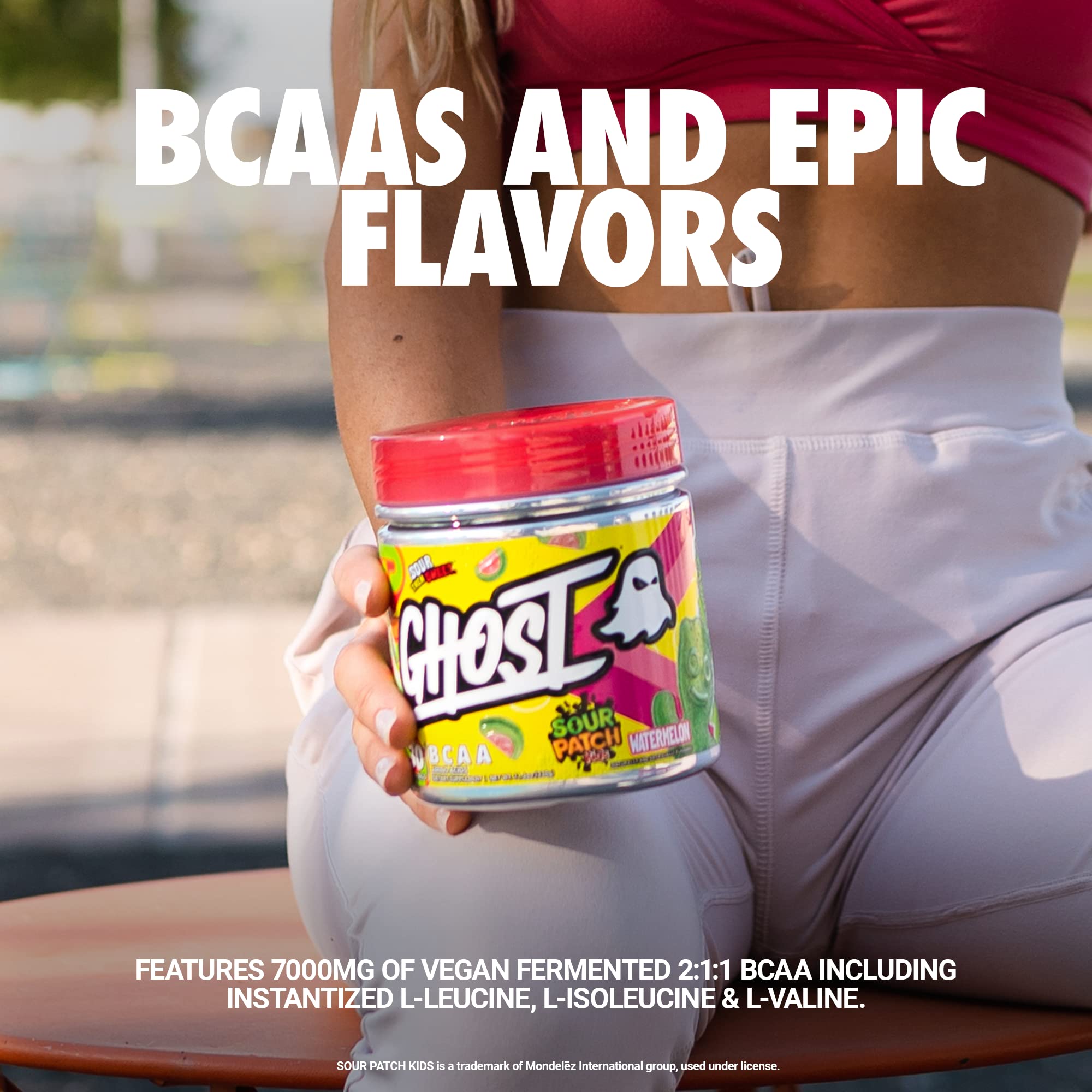 GHOST BCAA Powder Amino Acids Supplement - Lemon Crush Flavor, 30 Servings, Sugar-Free Pre, Intra & Post Workout Recovery Drink with 7G BCAAs | Ideal for Muscle Recovery, Endurance & Gym Performance