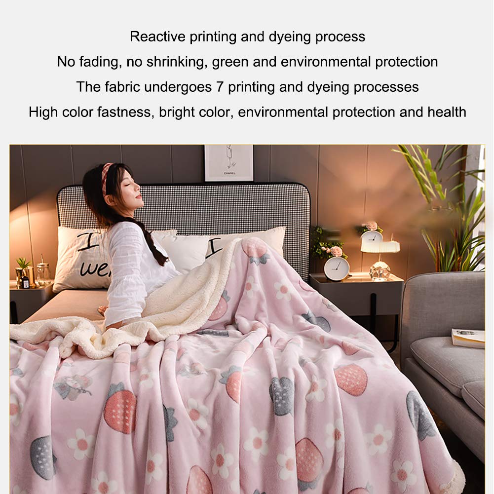 Thickened Anti-Static Winter Blanket - Snow Fleece Double Layer Velvet Quilt (180x200cm) | Machine Washable | Warm Nap Blanket & Mattress Topper for Bedroom, Sofa & Office Use